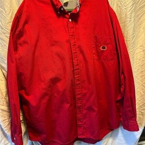 Merona Men's Vibrant Red Casual Button-Down Shirt